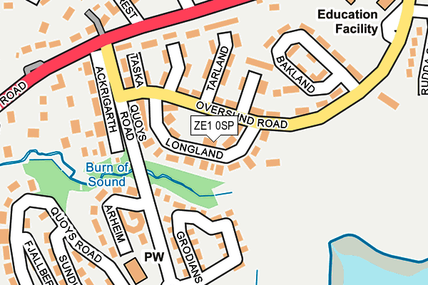 ZE1 0SP map - OS OpenMap – Local (Ordnance Survey)