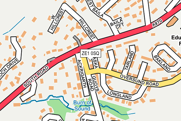 ZE1 0SQ map - OS OpenMap – Local (Ordnance Survey)