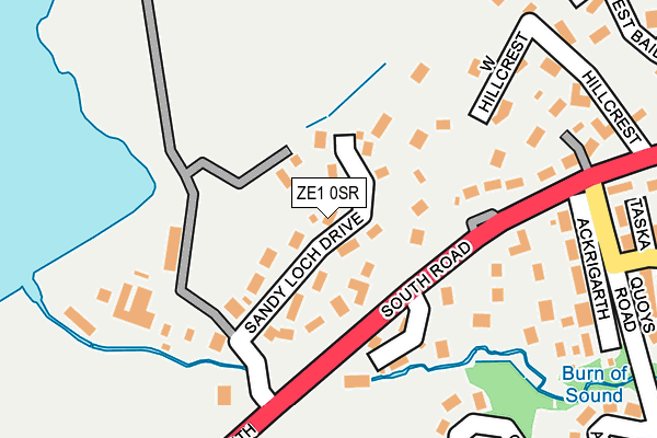 ZE1 0SR map - OS OpenMap – Local (Ordnance Survey)