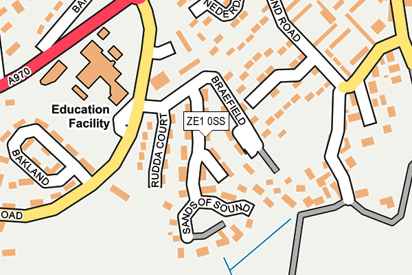 ZE1 0SS map - OS OpenMap – Local (Ordnance Survey)