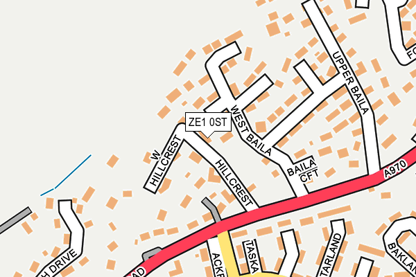 ZE1 0ST map - OS OpenMap – Local (Ordnance Survey)