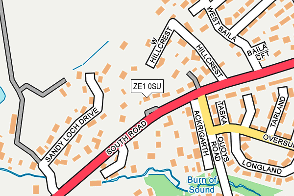 ZE1 0SU map - OS OpenMap – Local (Ordnance Survey)
