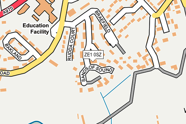 ZE1 0SZ map - OS OpenMap – Local (Ordnance Survey)