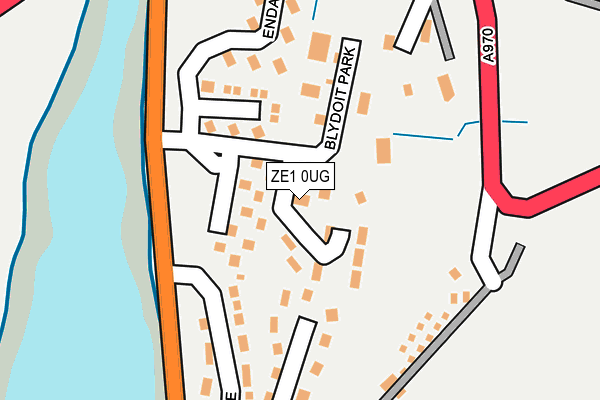 ZE1 0UG map - OS OpenMap – Local (Ordnance Survey)
