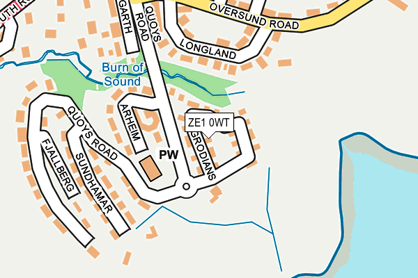 ZE1 0WT map - OS OpenMap – Local (Ordnance Survey)