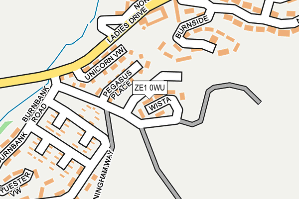 ZE1 0WU map - OS OpenMap – Local (Ordnance Survey)