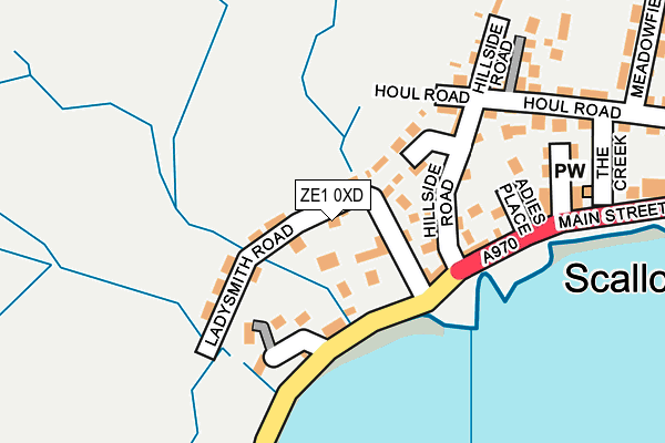 ZE1 0XD map - OS OpenMap – Local (Ordnance Survey)