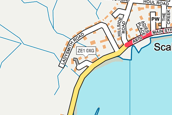 ZE1 0XG map - OS OpenMap – Local (Ordnance Survey)
