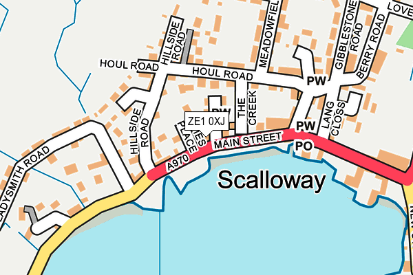 ZE1 0XJ map - OS OpenMap – Local (Ordnance Survey)