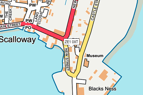 ZE1 0XT map - OS OpenMap – Local (Ordnance Survey)