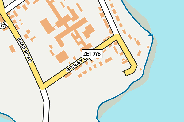 ZE1 0YB map - OS OpenMap – Local (Ordnance Survey)