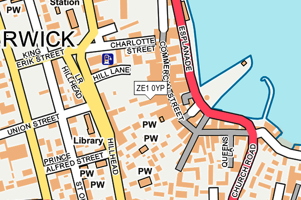 ZE1 0YP map - OS OpenMap – Local (Ordnance Survey)