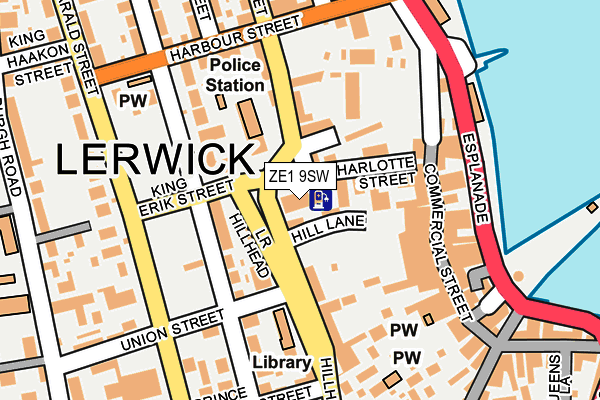 ZE1 9SW map - OS OpenMap – Local (Ordnance Survey)