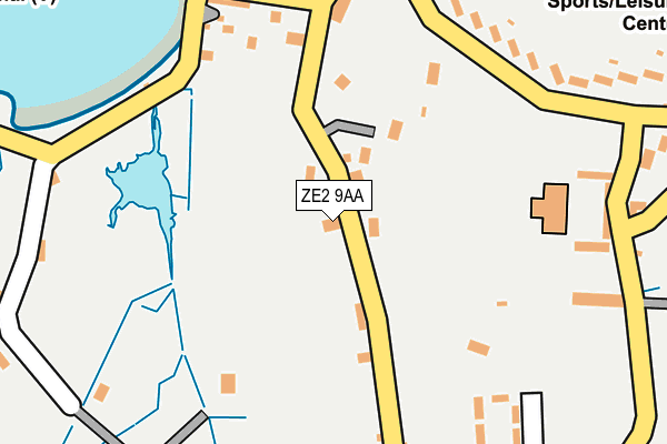 ZE2 9AA map - OS OpenMap – Local (Ordnance Survey)