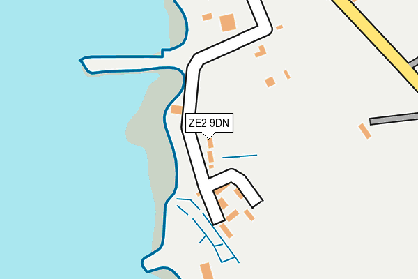 ZE2 9DN map - OS OpenMap – Local (Ordnance Survey)