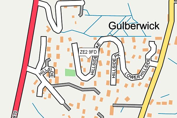 ZE2 9FD map - OS OpenMap – Local (Ordnance Survey)