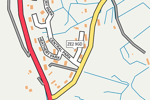 ZE2 9GD map - OS OpenMap – Local (Ordnance Survey)