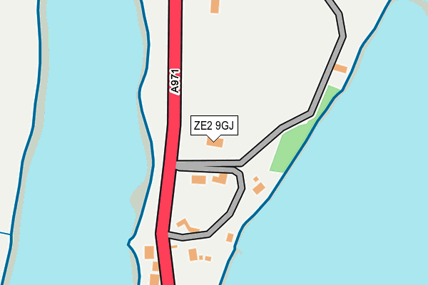 ZE2 9GJ map - OS OpenMap – Local (Ordnance Survey)