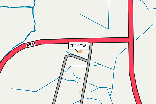 ZE2 9GW map - OS OpenMap – Local (Ordnance Survey)