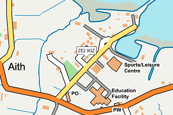 ZE2 9GZ map - OS OpenMap – Local (Ordnance Survey)