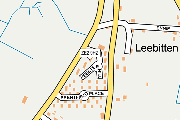 ZE2 9HZ map - OS OpenMap – Local (Ordnance Survey)