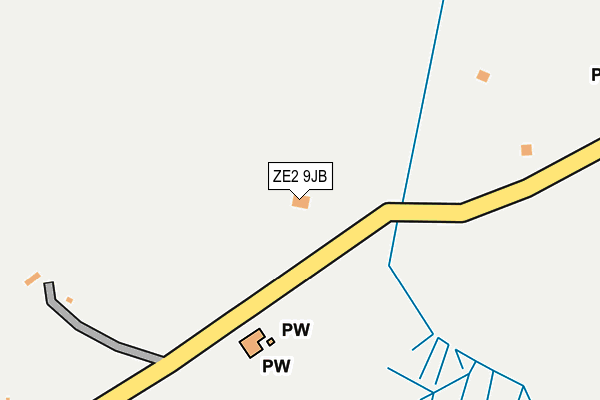 ZE2 9JB map - OS OpenMap – Local (Ordnance Survey)