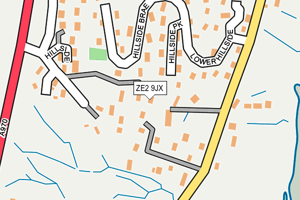 ZE2 9JX map - OS OpenMap – Local (Ordnance Survey)