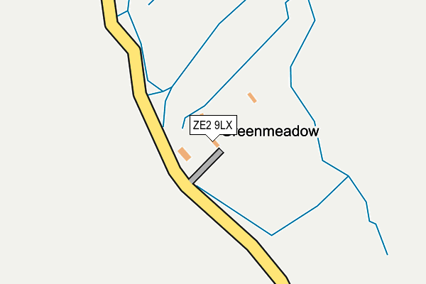 ZE2 9LX map - OS OpenMap – Local (Ordnance Survey)