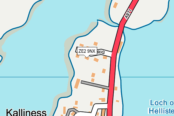 ZE2 9NX map - OS OpenMap – Local (Ordnance Survey)