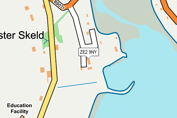 ZE2 9NY map - OS OpenMap – Local (Ordnance Survey)