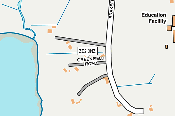 ZE2 9NZ map - OS OpenMap – Local (Ordnance Survey)