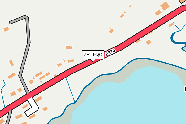 ZE2 9QG map - OS OpenMap – Local (Ordnance Survey)