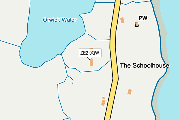 ZE2 9QW map - OS OpenMap – Local (Ordnance Survey)