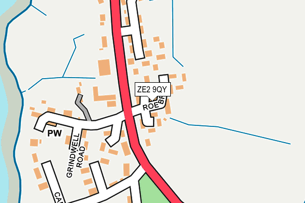 ZE2 9QY map - OS OpenMap – Local (Ordnance Survey)