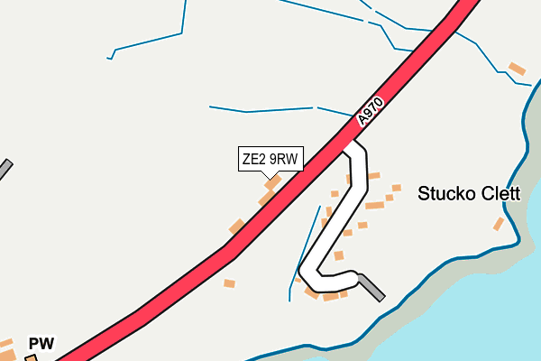 ZE2 9RW map - OS OpenMap – Local (Ordnance Survey)