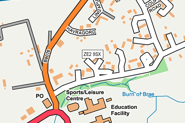 ZE2 9SX map - OS OpenMap – Local (Ordnance Survey)