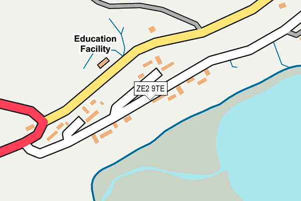 ZE2 9TE map - OS OpenMap – Local (Ordnance Survey)