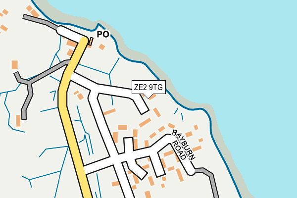 ZE2 9TG map - OS OpenMap – Local (Ordnance Survey)