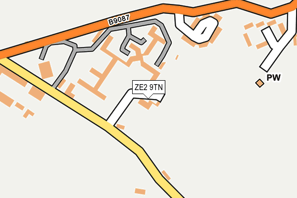 ZE2 9TN map - OS OpenMap – Local (Ordnance Survey)