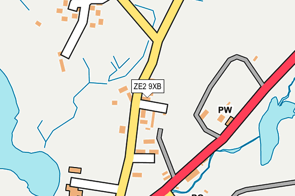 ZE2 9XB map - OS OpenMap – Local (Ordnance Survey)