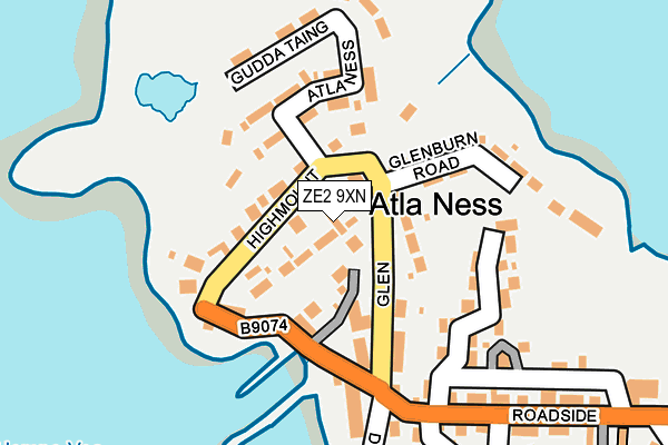 ZE2 9XN map - OS OpenMap – Local (Ordnance Survey)